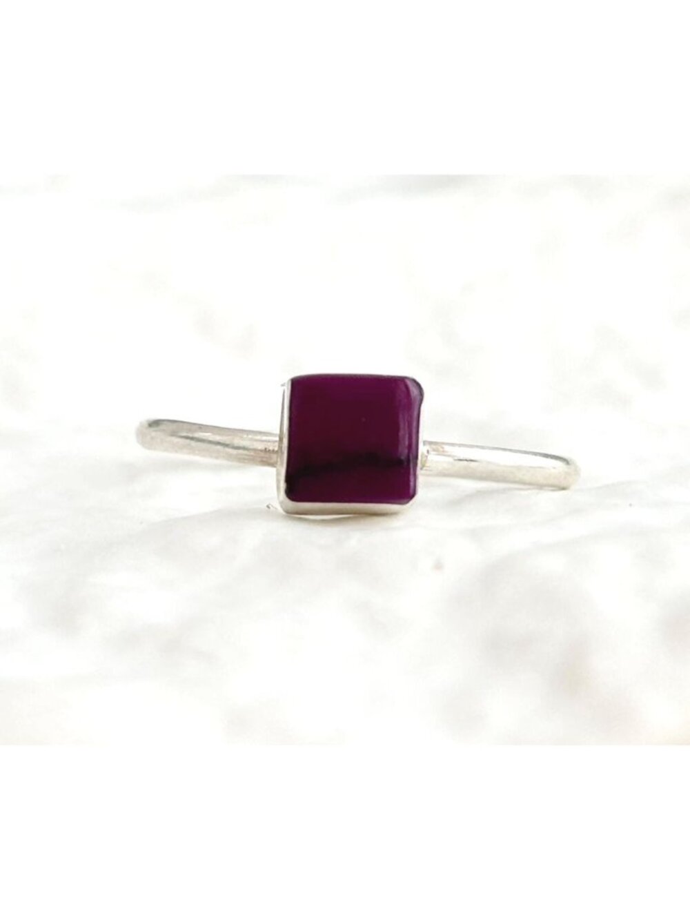 Zuni Angie Rosetta Amethyst Delicate Sterling Silver 925 Vintage Ring